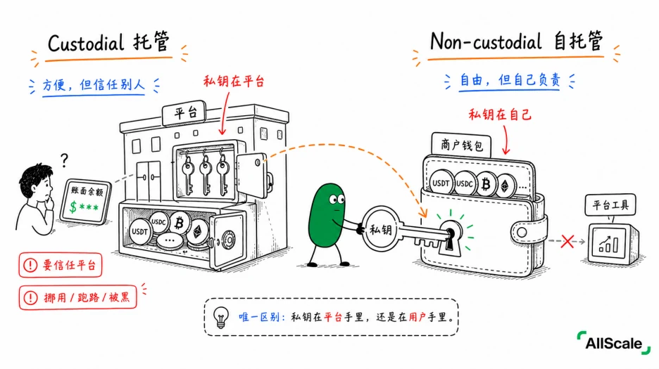Custodial vs Non-custodial：你的稳定币到底归谁管？：三、几个相关的钱包概念