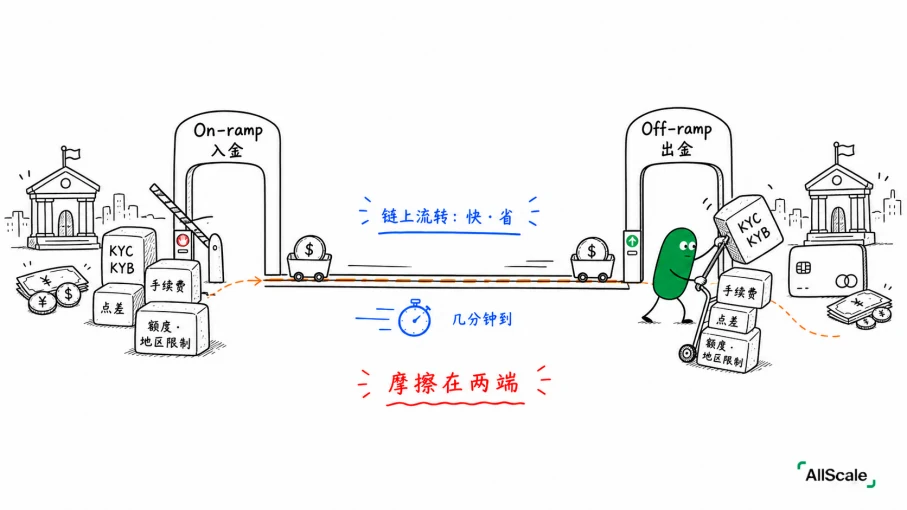 On-ramp 和 Off-ramp：进出加密世界的两道门：四、AllScale：让出入金这道门尽量少折腾